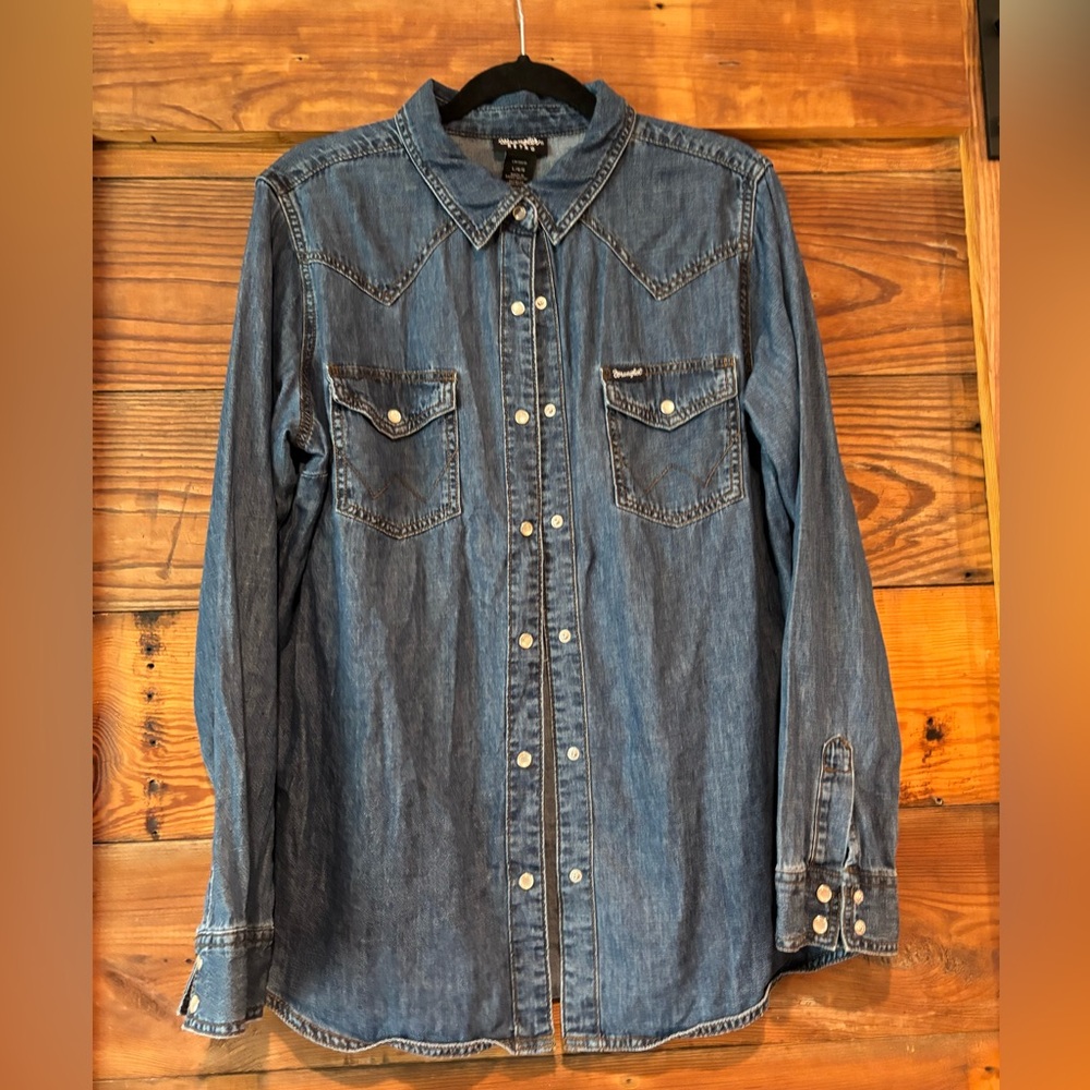 Wrangler Retro Blue Denim Shirt
